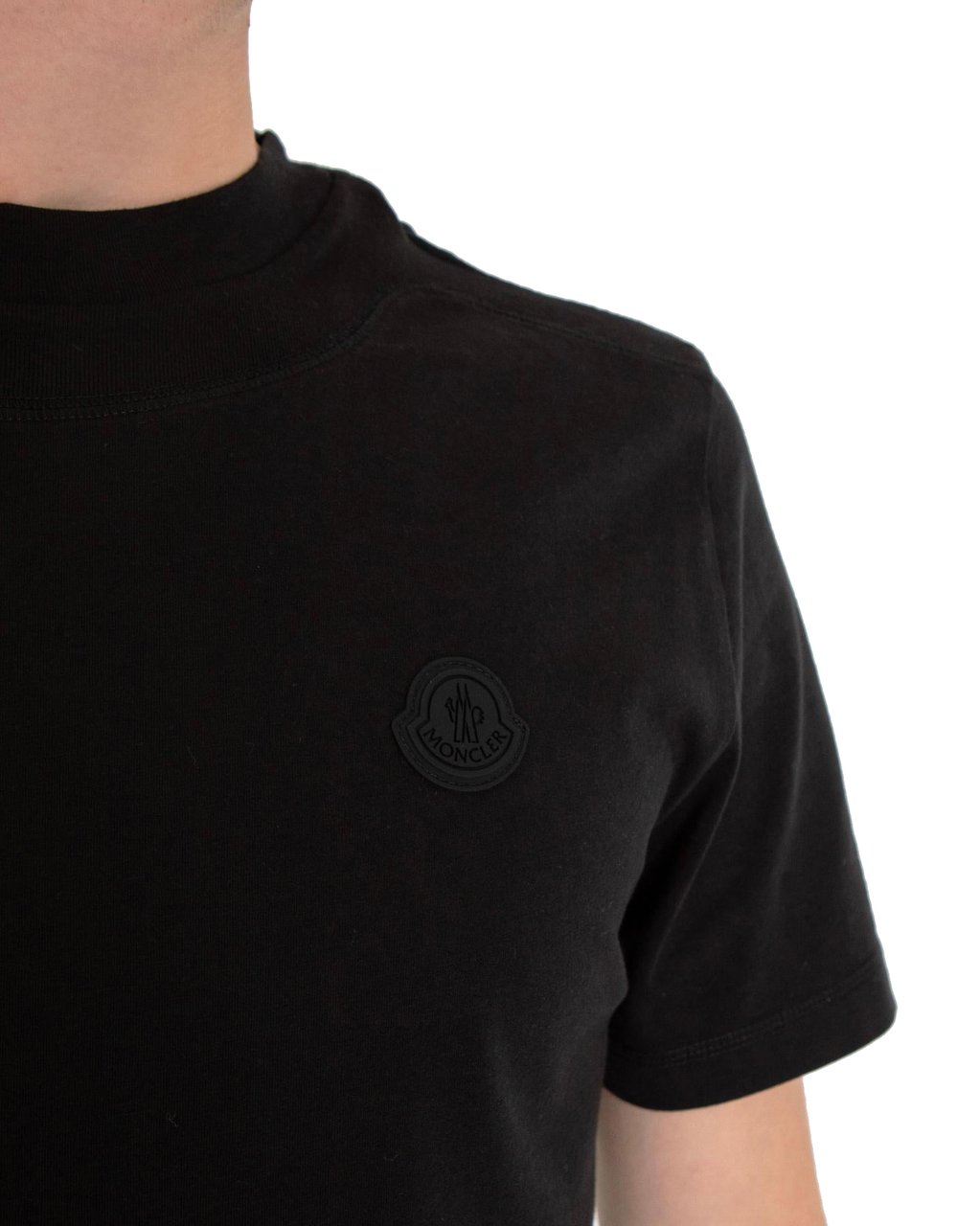 Moncler Heren Logopatch T-Shirt Zwart Zwart