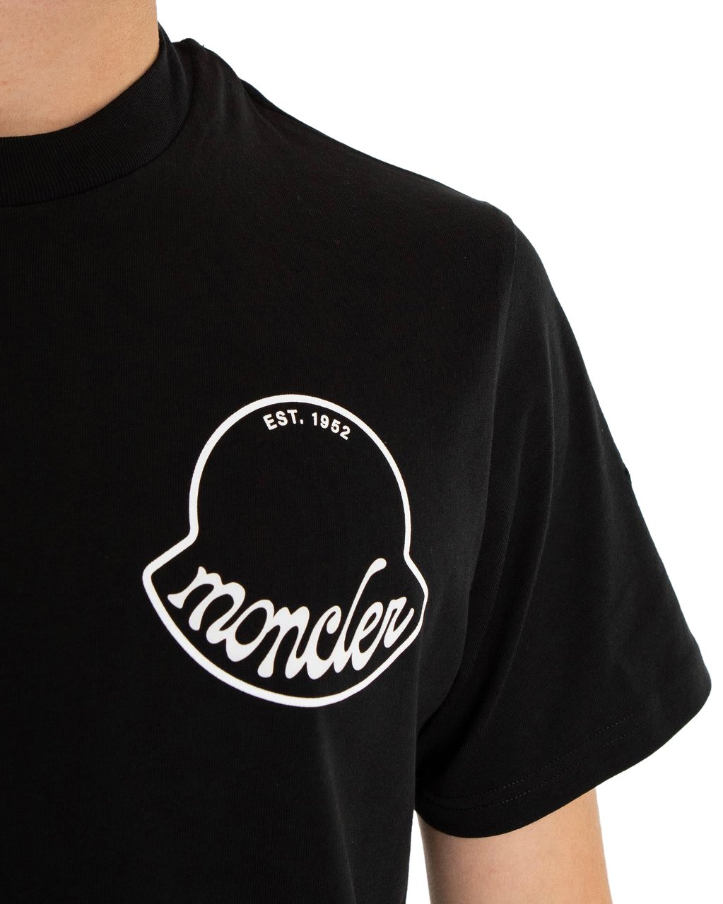 Moncler Heren Logoprinted T-Shirt Zwart Zwart