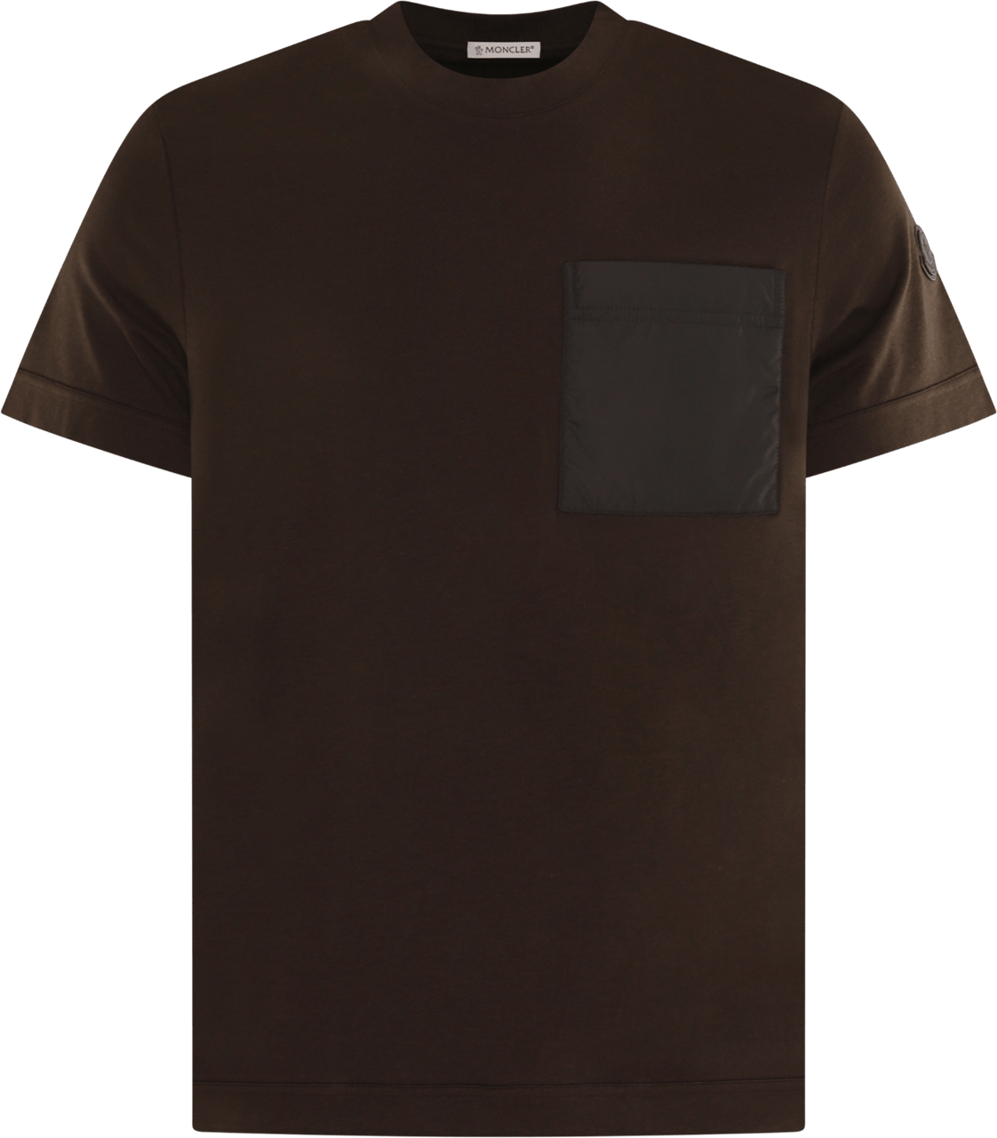 Moncler Heren Pocket T-Shirt Bruin Bruin