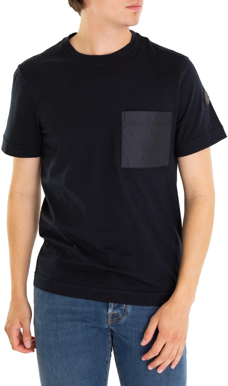 Moncler Heren Pocket T-Shirt Zwart Zwart