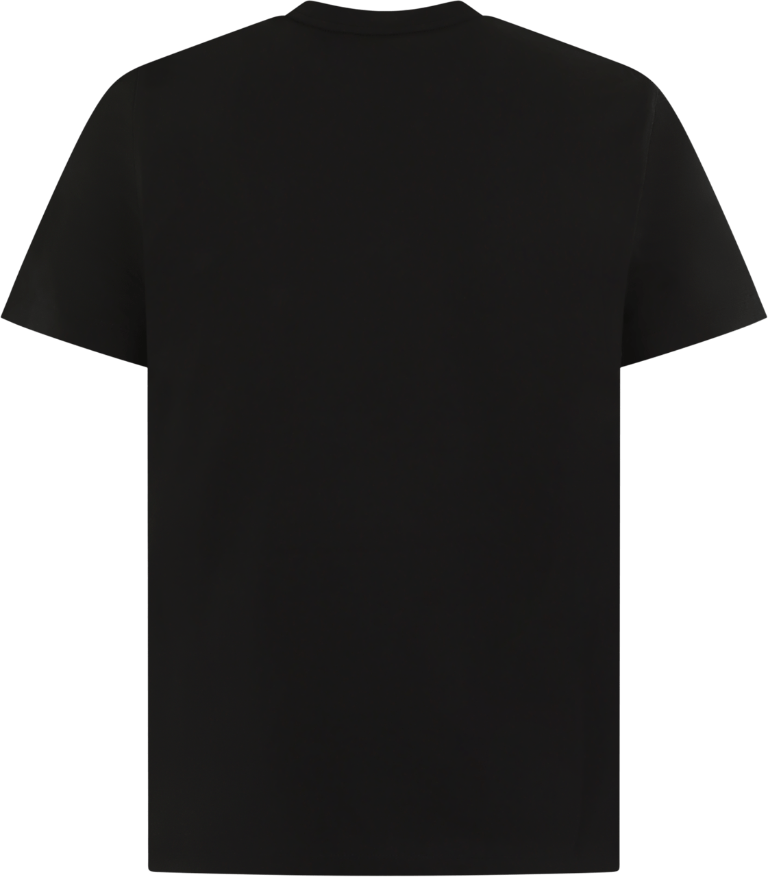 Moncler Heren Flocked Logo T-Shirt Zwart Zwart