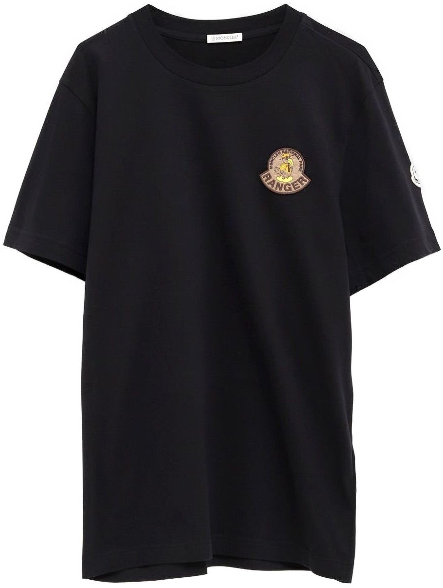 Moncler T-Shirts And Polos Black Zwart