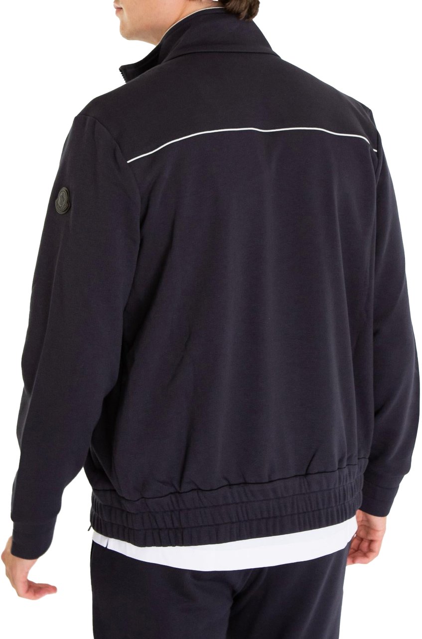 Moncler Heren Zip Up Cardigan Zwart Zwart