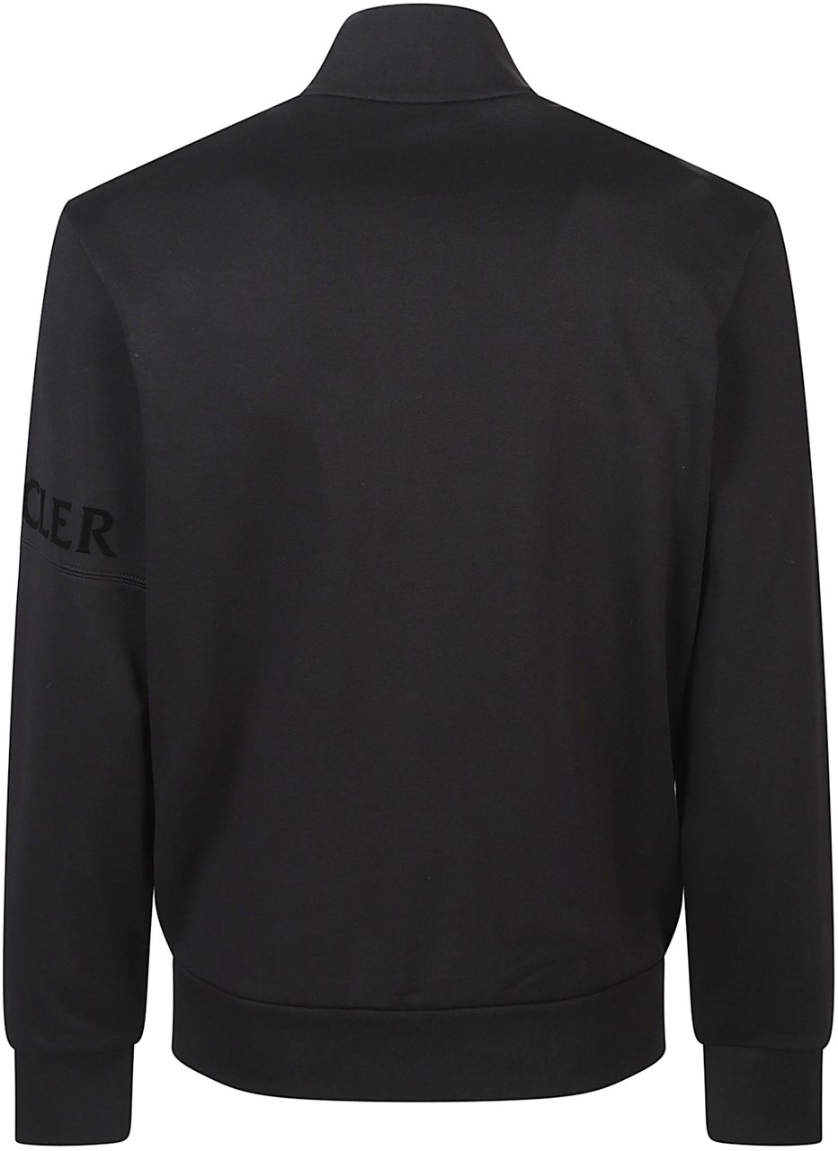 Moncler Zip Up Cardigan Black Zwart