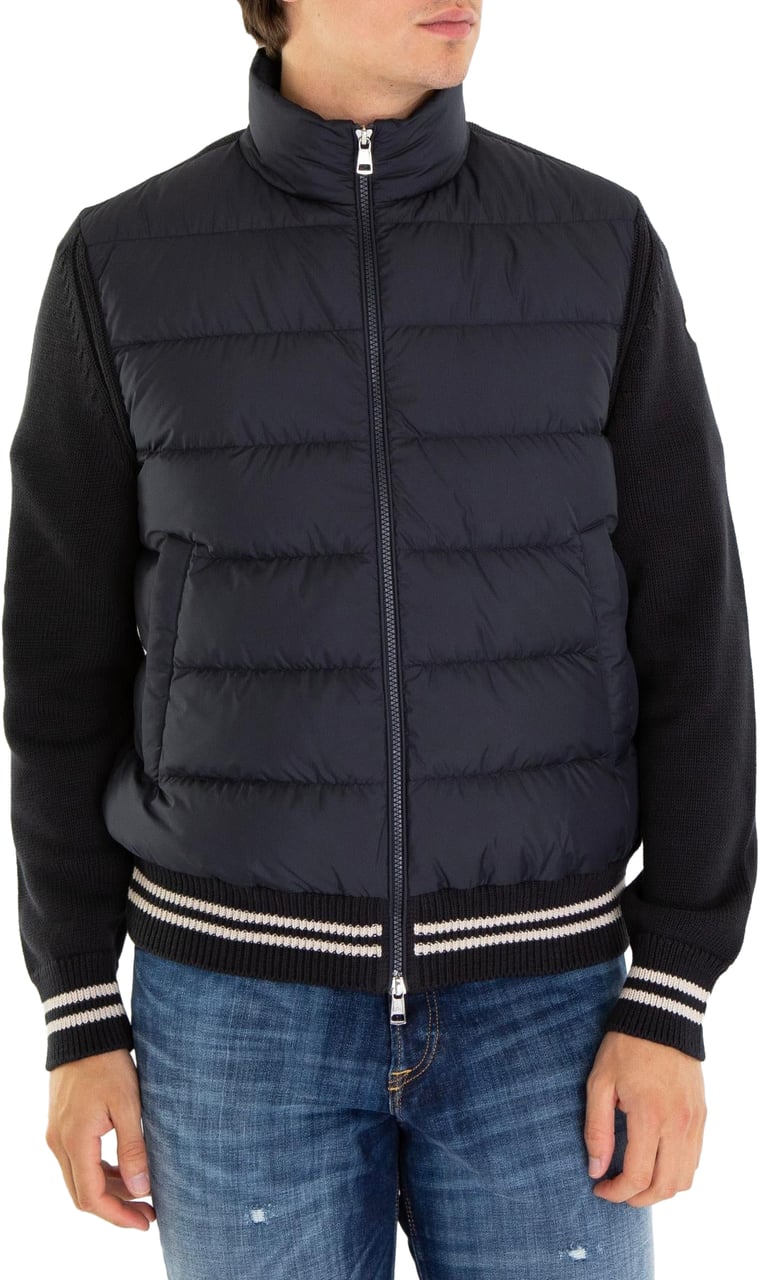 Moncler Heren Padded Cotton Jacket Blauw Blauw