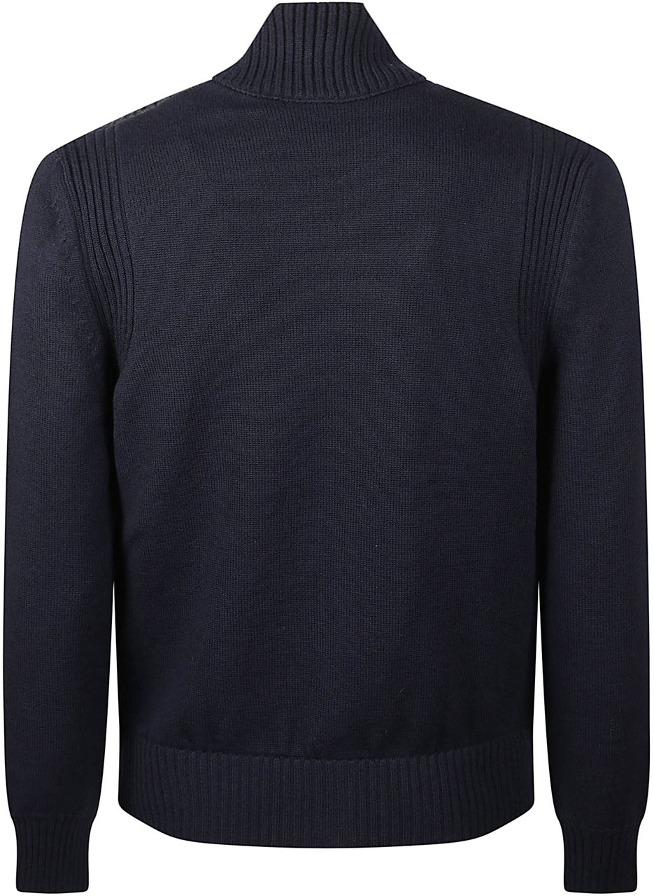 Moncler Tricot Cardigan Blue Blauw