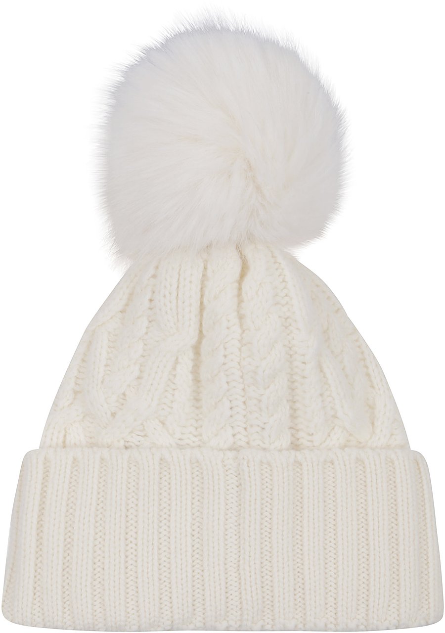 Moncler Tricot Beanie White Wit