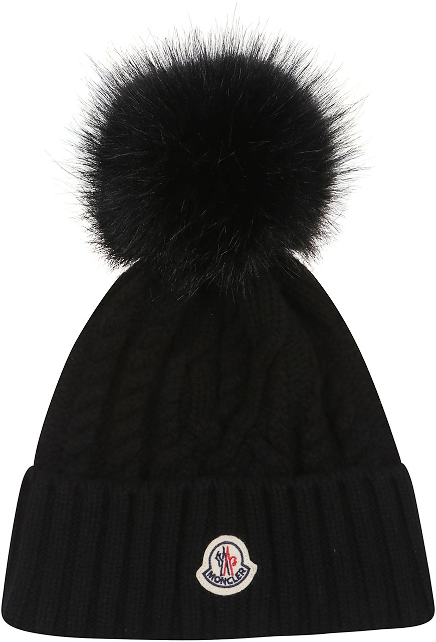 Moncler Tricot Beanie Black Zwart