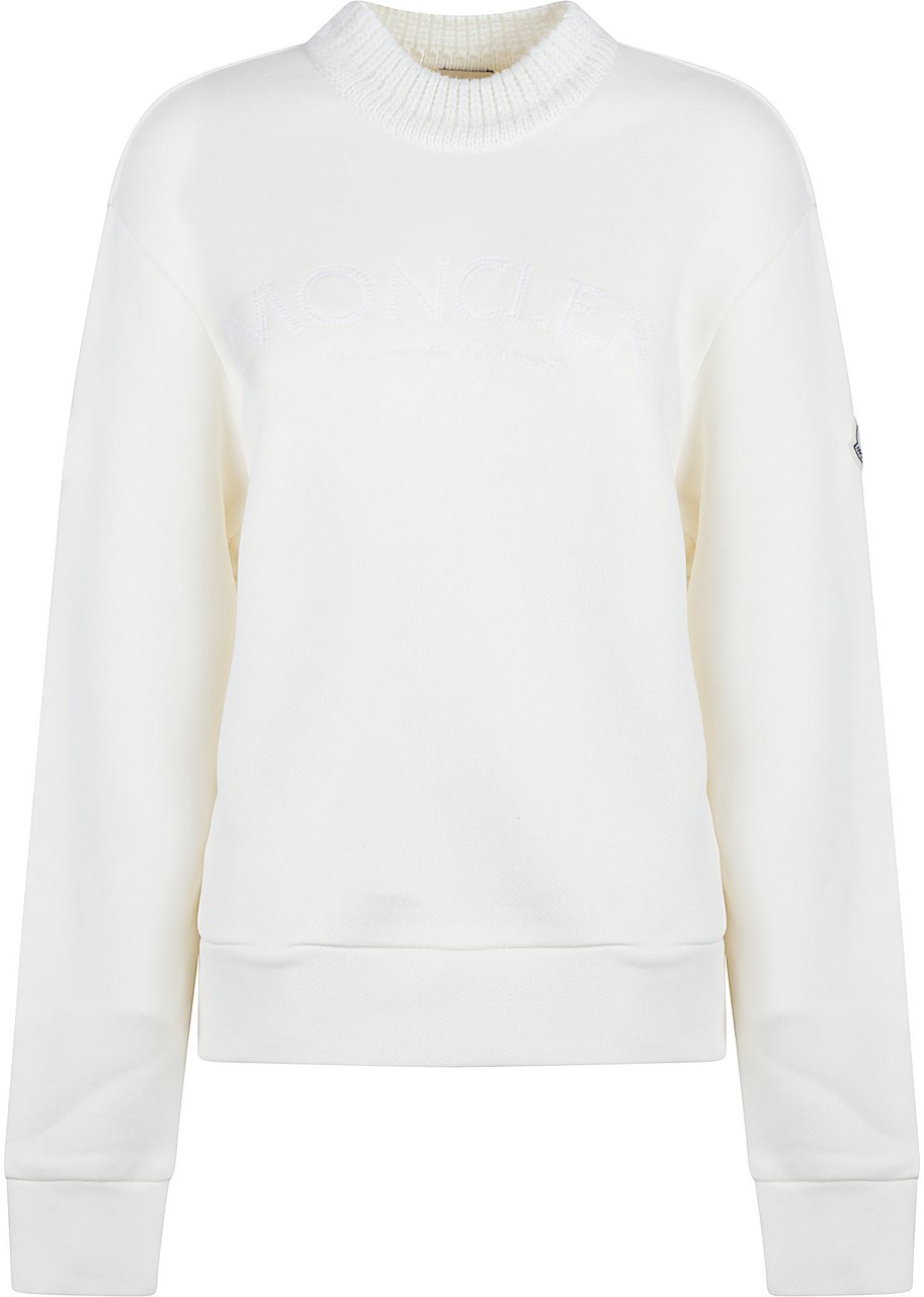 Moncler Logo Sweatshirt White Wit