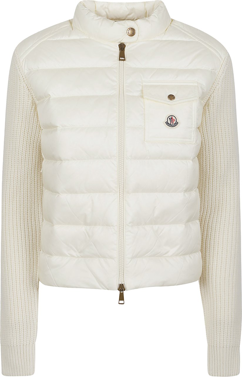 Moncler Tricot Cardigan White Wit
