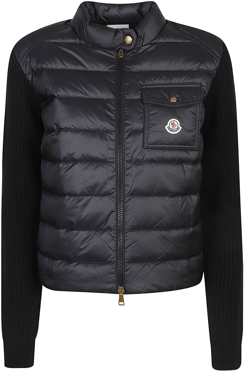 Moncler Tricot Cardigan Black Zwart