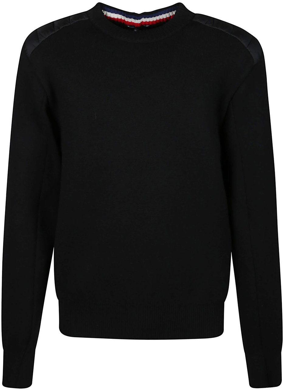 Moncler Tricot Padded Sweater Black Zwart