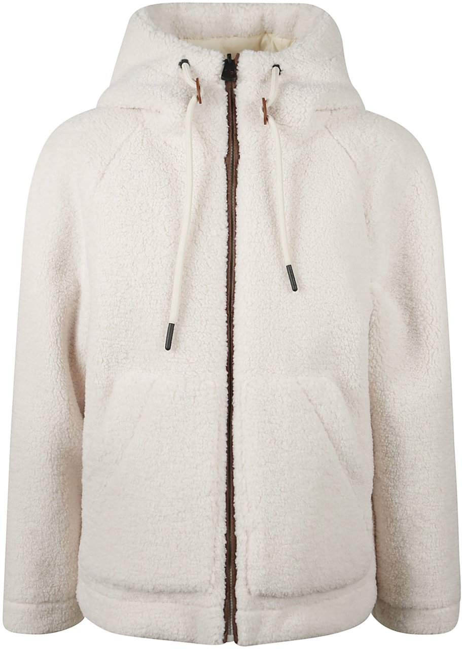 Moncler Yushan Reversible Teddy Jacket White Wit