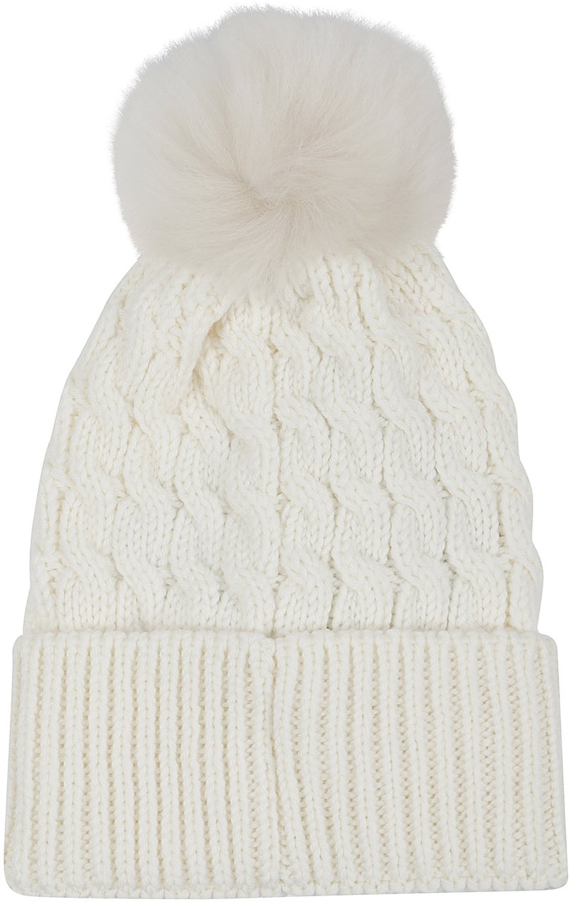 Moncler Tricot Beanie White Wit