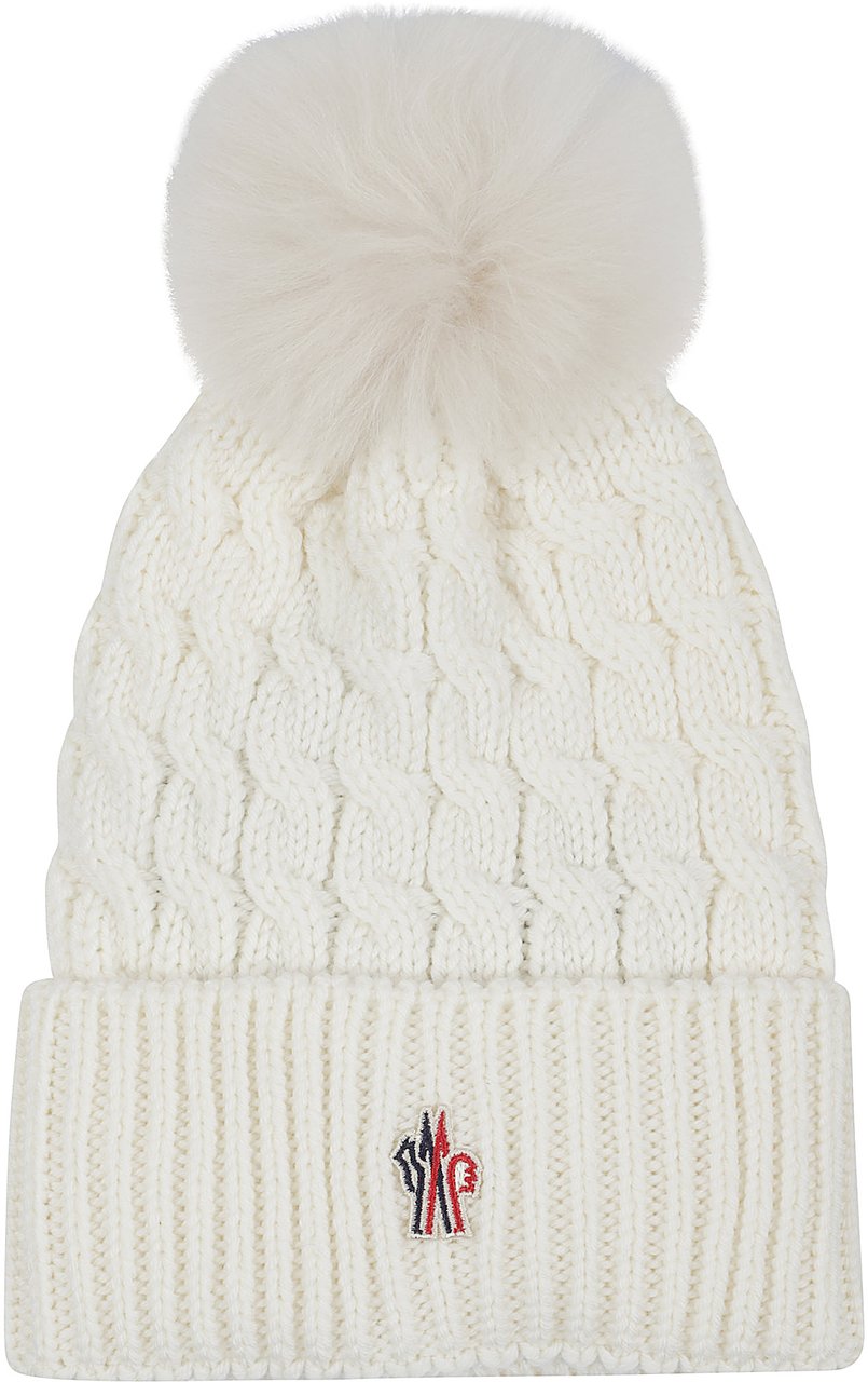 Moncler Tricot Beanie White Wit