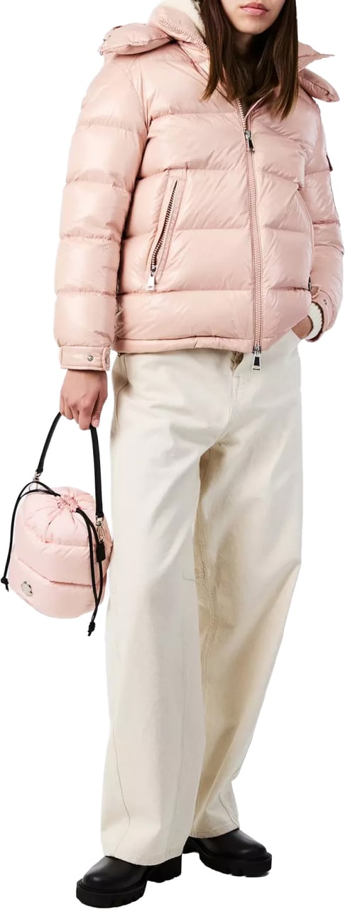 Moncler Caradoc Drawstring Padded Bucket Bag Roze