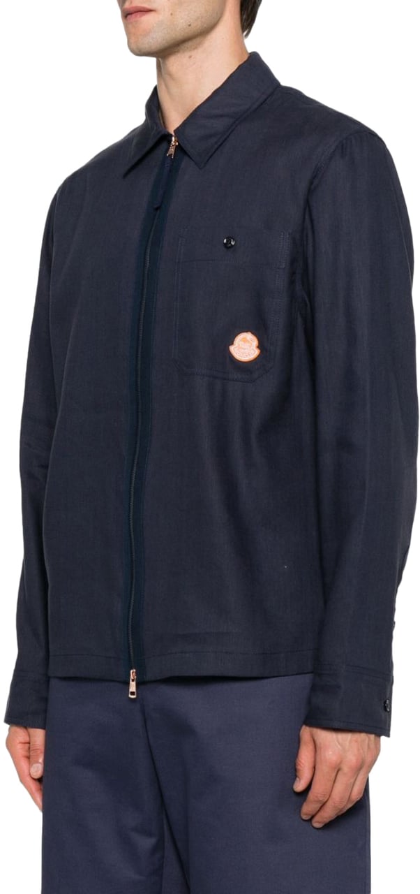 Moncler Shirts Beige Navy
