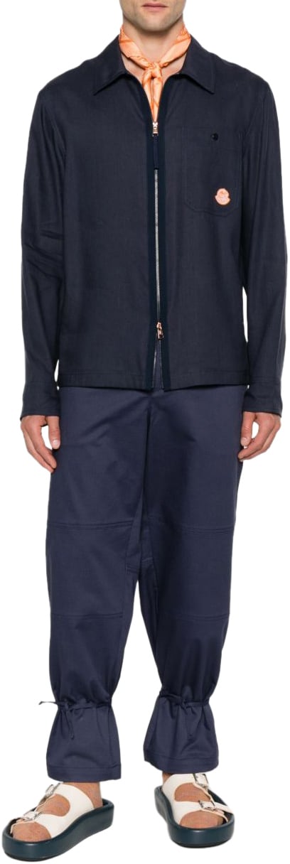 Moncler Shirts Beige Navy