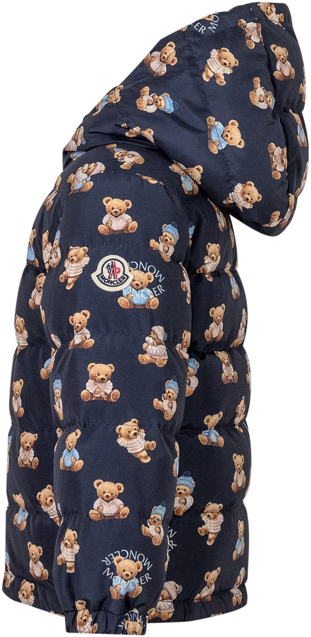 Moncler Moncler Kids Giacca Piumino con Orsetti Navy