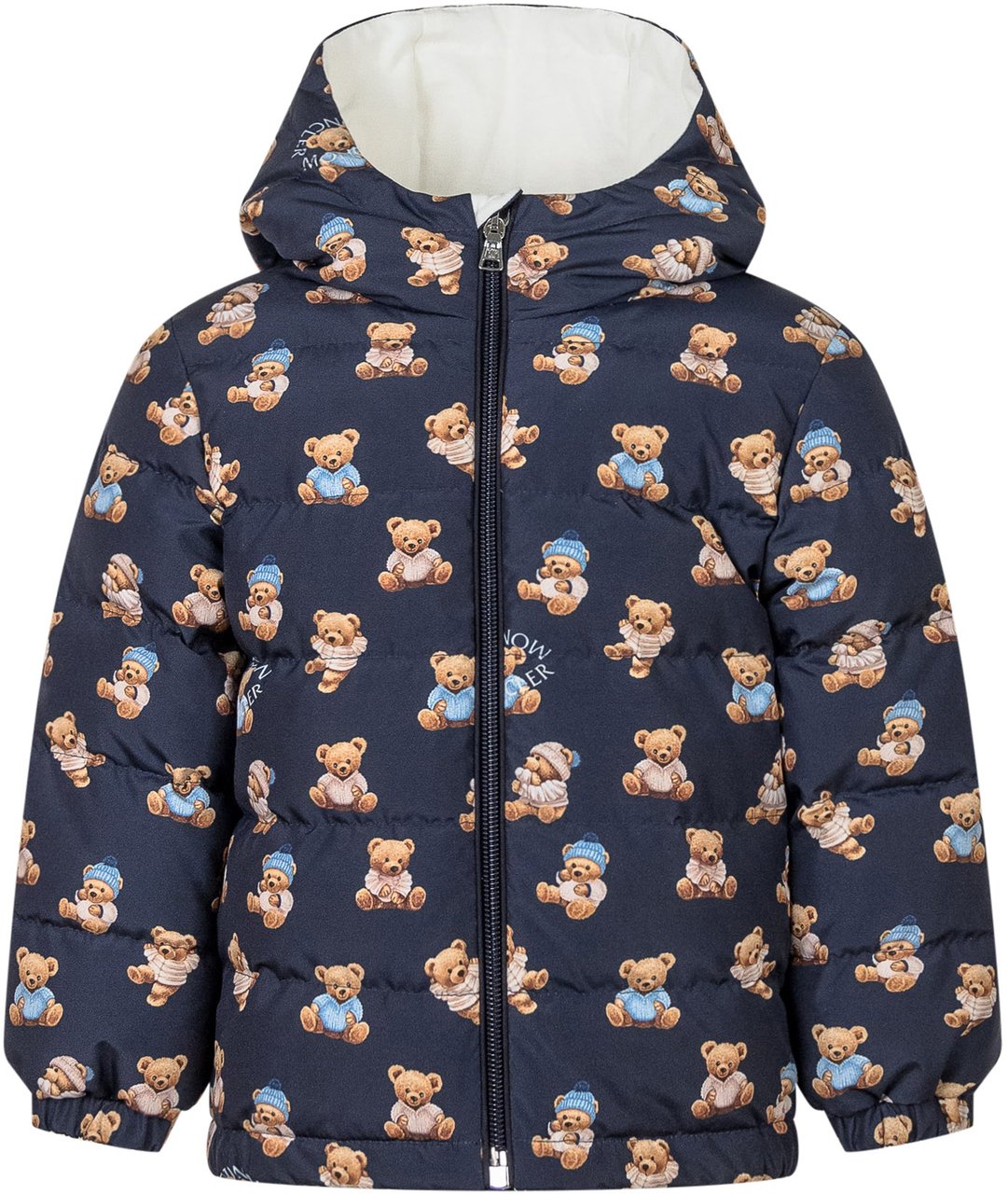 Moncler Moncler Kids Giacca Piumino con Orsetti Navy