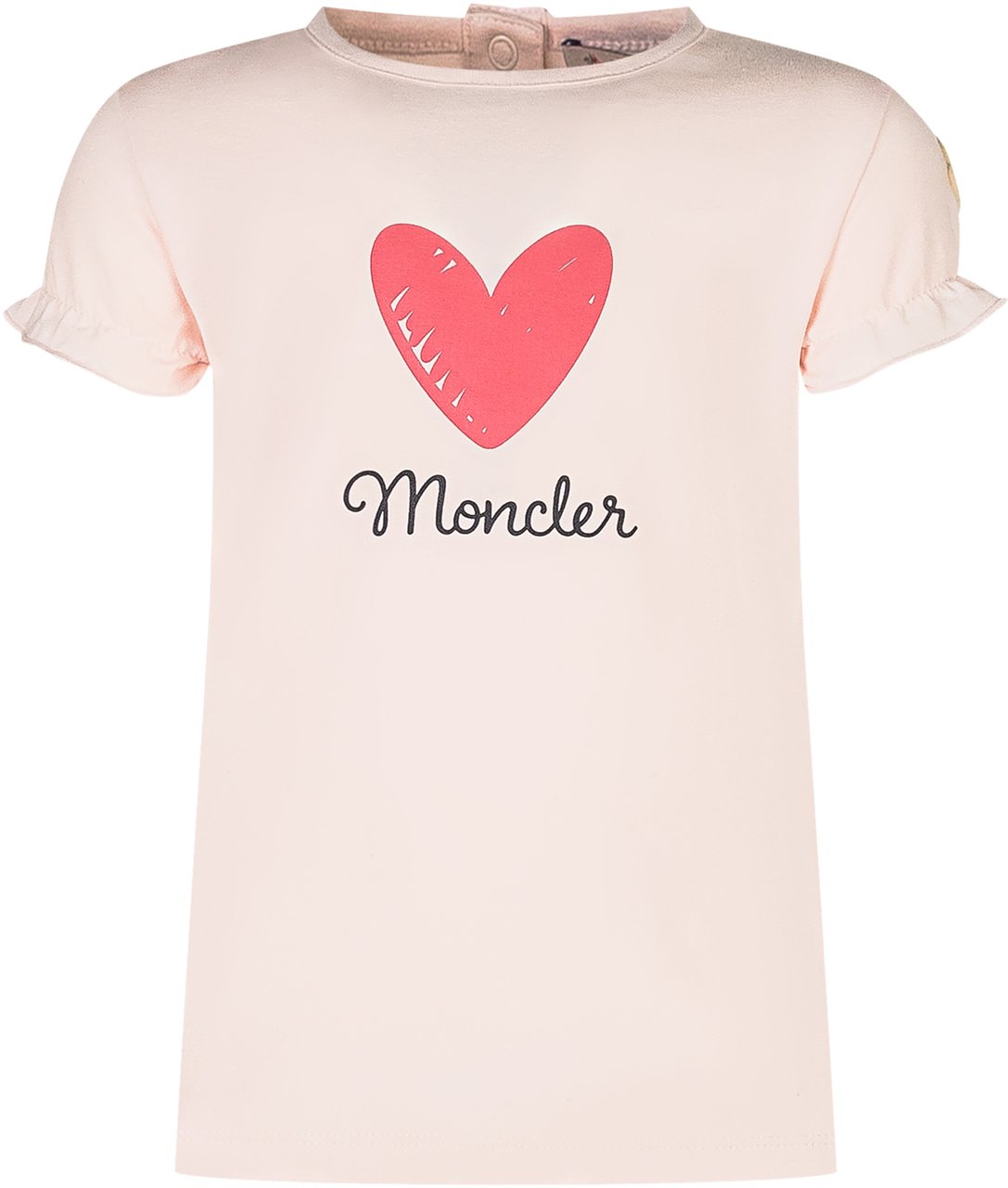 Moncler Moncler Kids T-Shirt Rosa con Cuore Roze