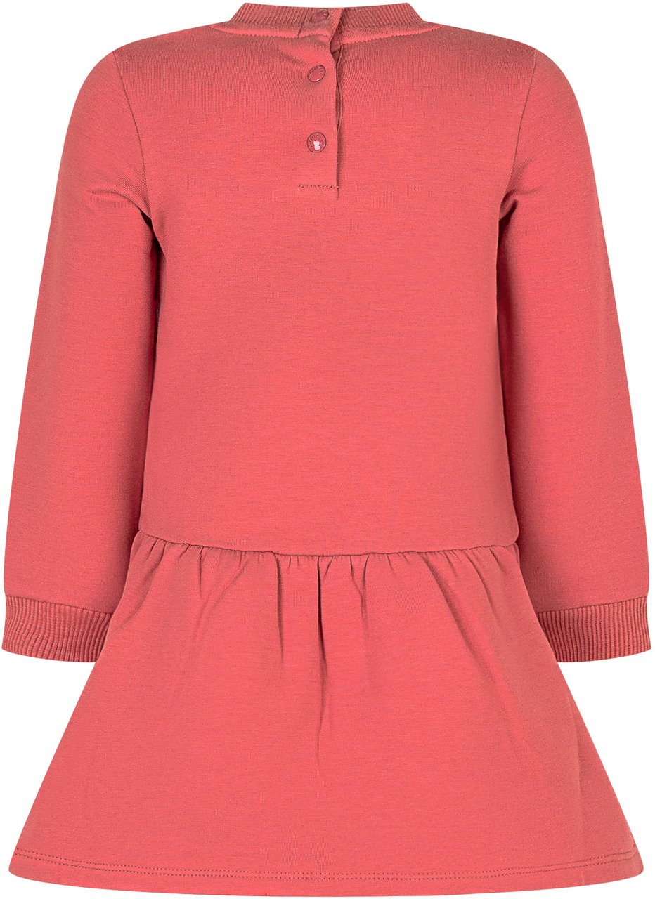 Moncler Moncler Kids Abito Rosa con Cuore Stampato Rood