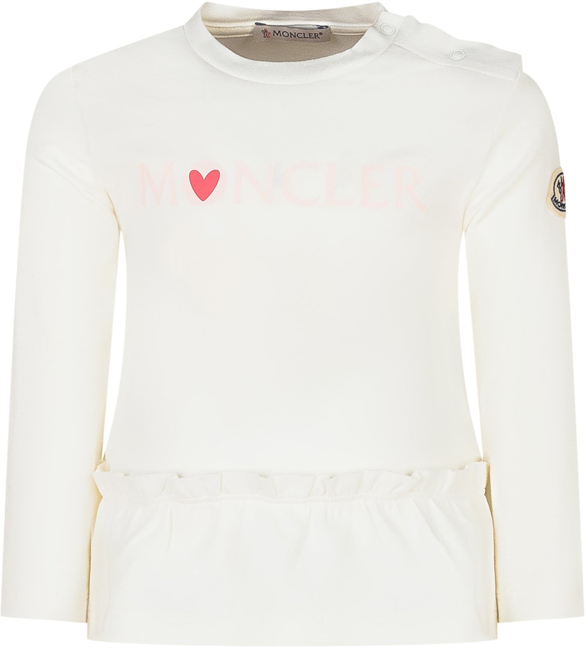 Moncler Moncler Kids Completo Bianco e Rosa con Cuori Wit