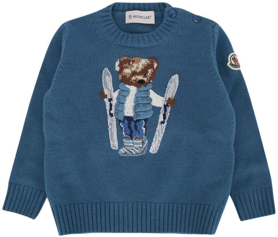 Moncler Sweaters Blue Blauw
