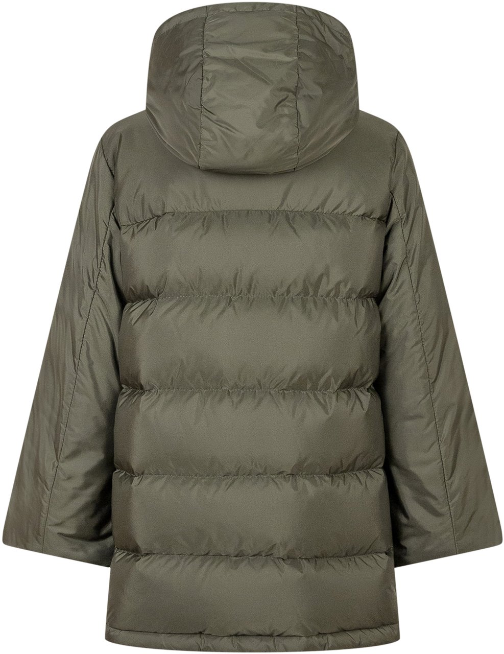 Moncler Moncler Kids Parka Verde con Cappuccio Groen