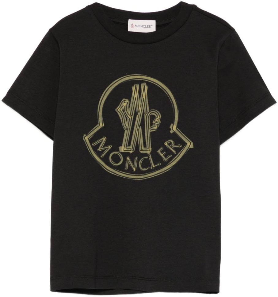 Moncler T-Shirts And Polos Black Zwart