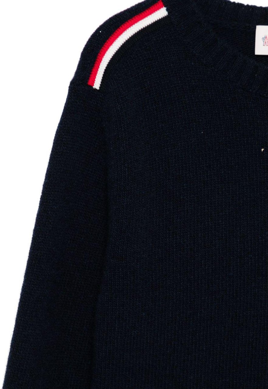 Moncler Sweaters Blue Blauw