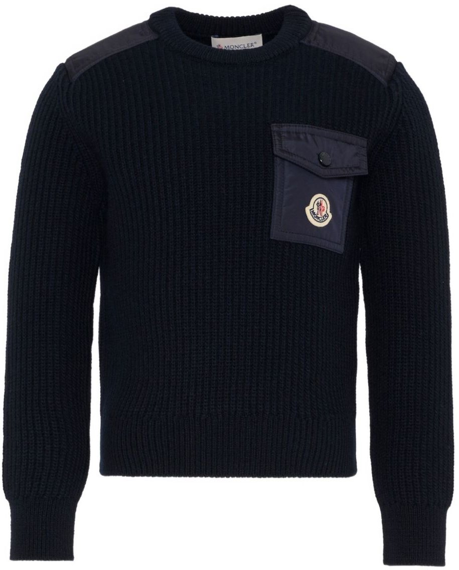 Moncler Sweaters Blue Blauw