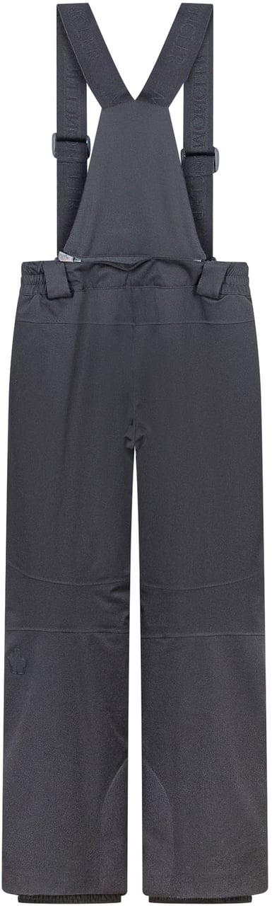 Moncler Kids Pantaloni da Sci Neri con Bretelle Zwart