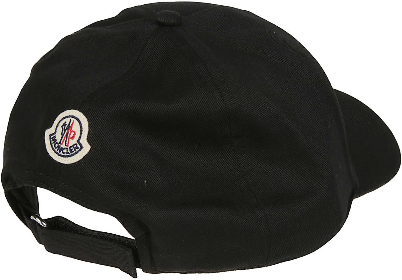 Moncler Logo Embroidered Baseball Cap Black Zwart