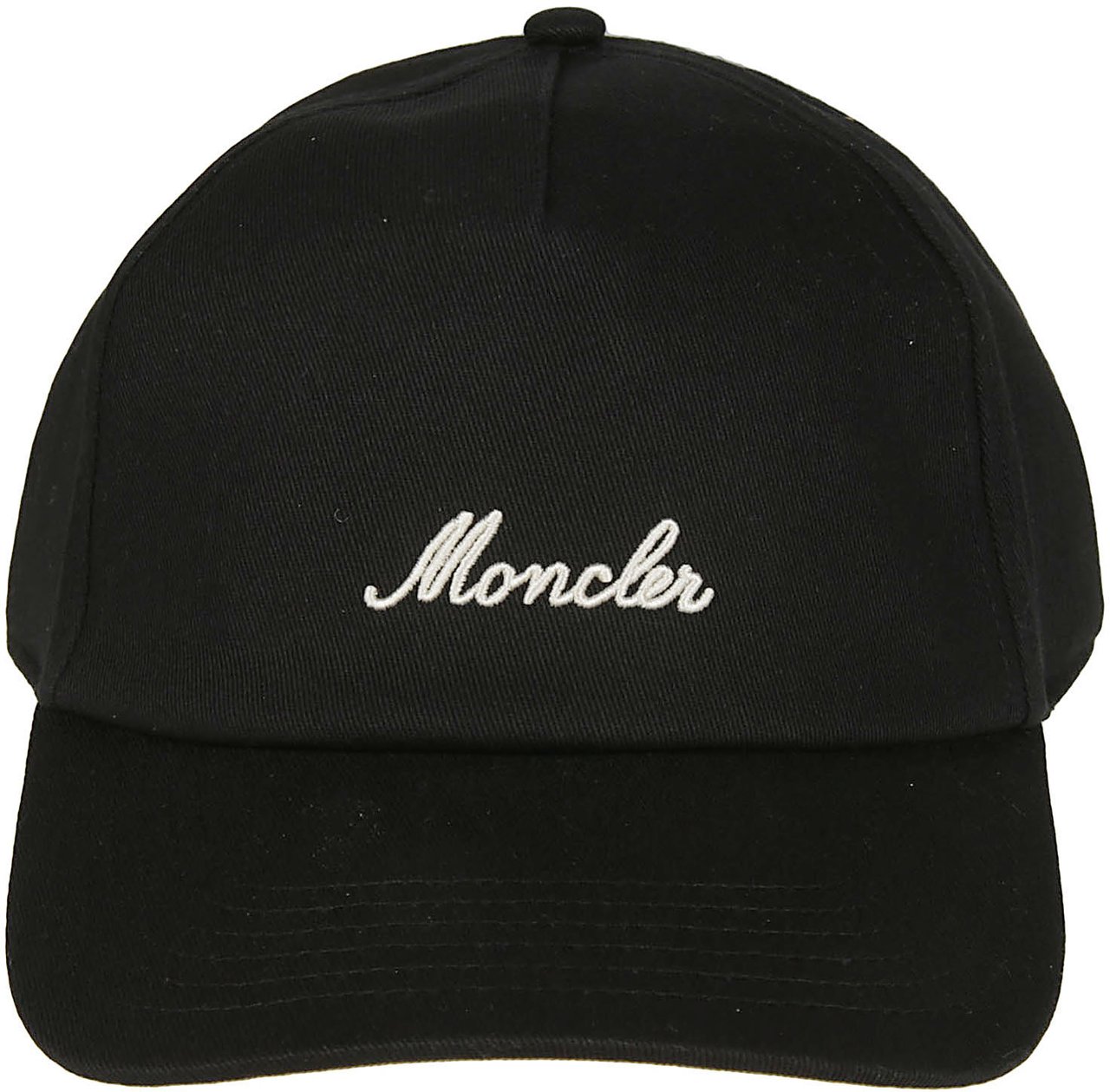 Moncler Logo Embroidered Baseball Cap Black Zwart