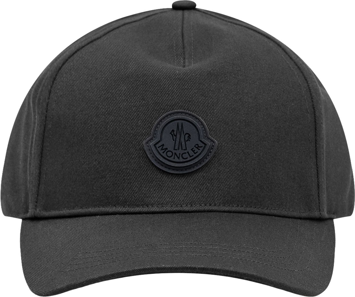 Moncler Cappello Baseball con Visiera Curva Donkergrijs
