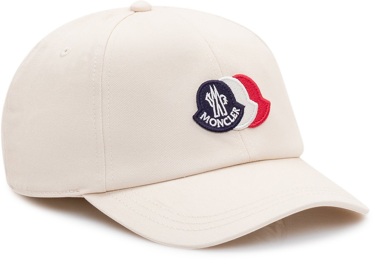 Moncler Cappello Baseball con Logo Ricamato Wit