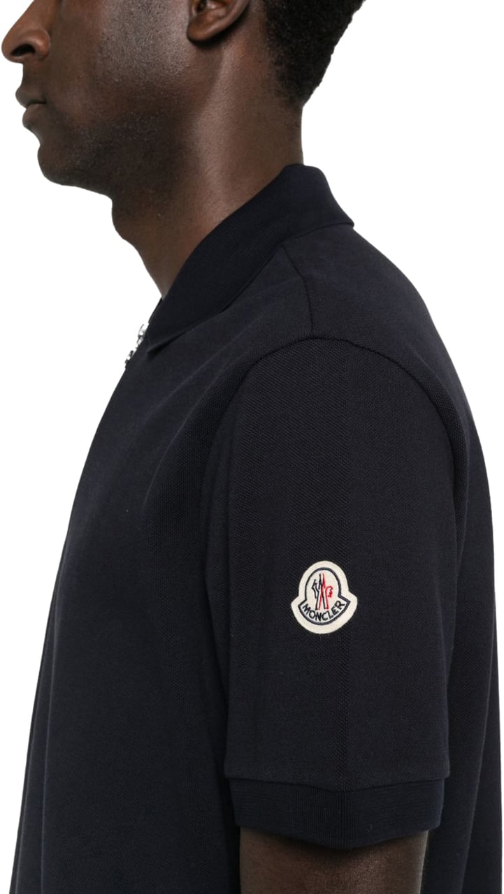 Moncler T-Shirts And Polos Blue Blauw