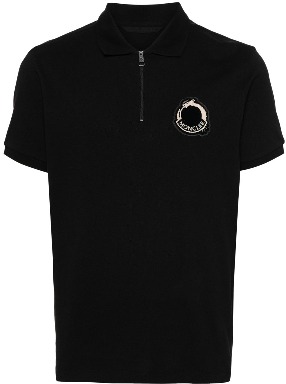 Moncler T-Shirts And Polos Black Zwart