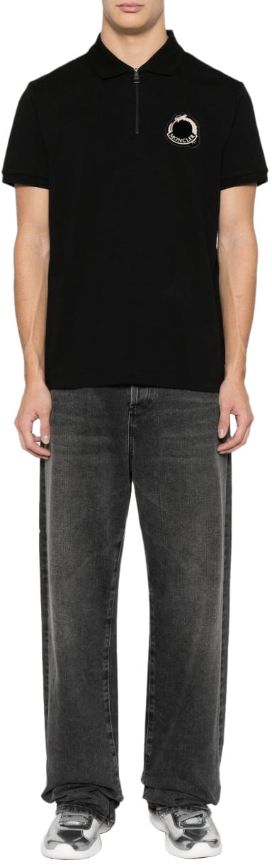 Moncler T-Shirts And Polos Black Zwart
