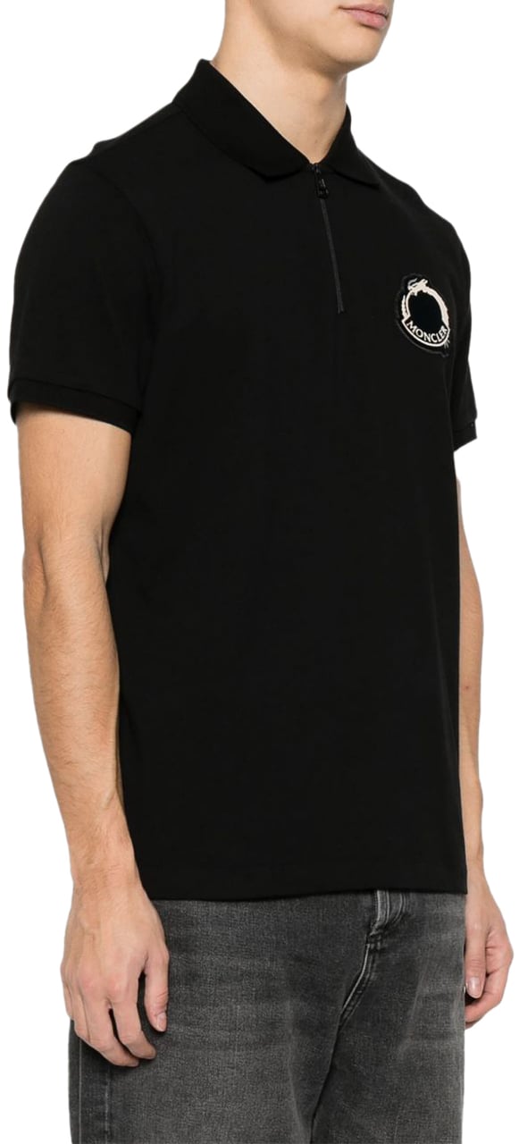 Moncler T-Shirts And Polos Black Zwart