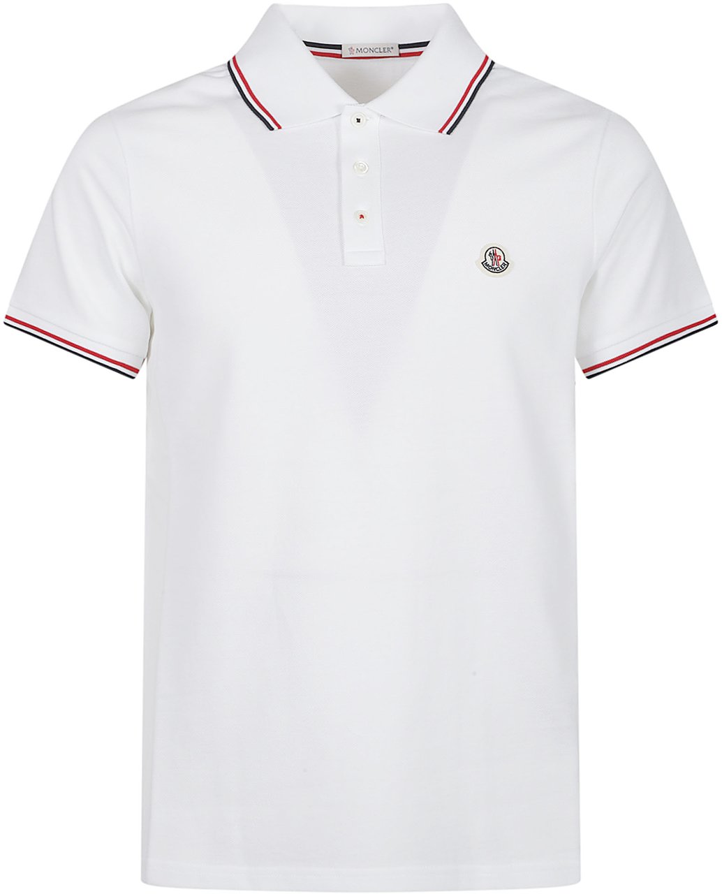 Moncler Short Sleeve Polo Shirt White Wit