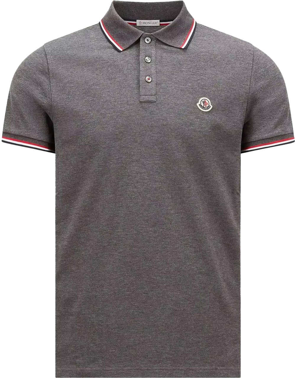 Moncler Heren Ss Polo Grijs