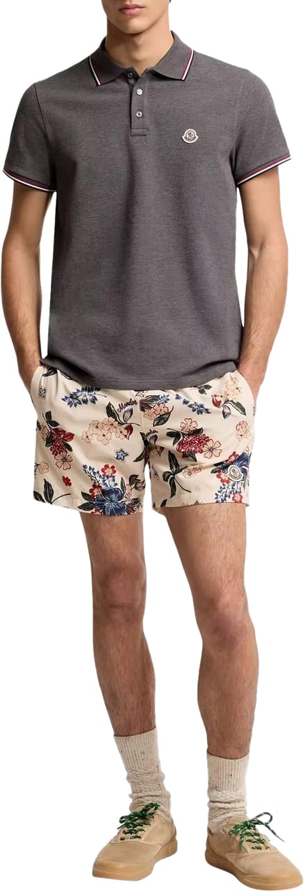 Moncler Heren Ss Polo Grijs