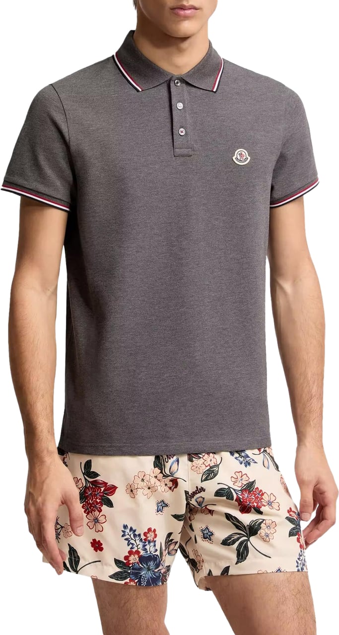 Moncler Heren Ss Polo Grijs