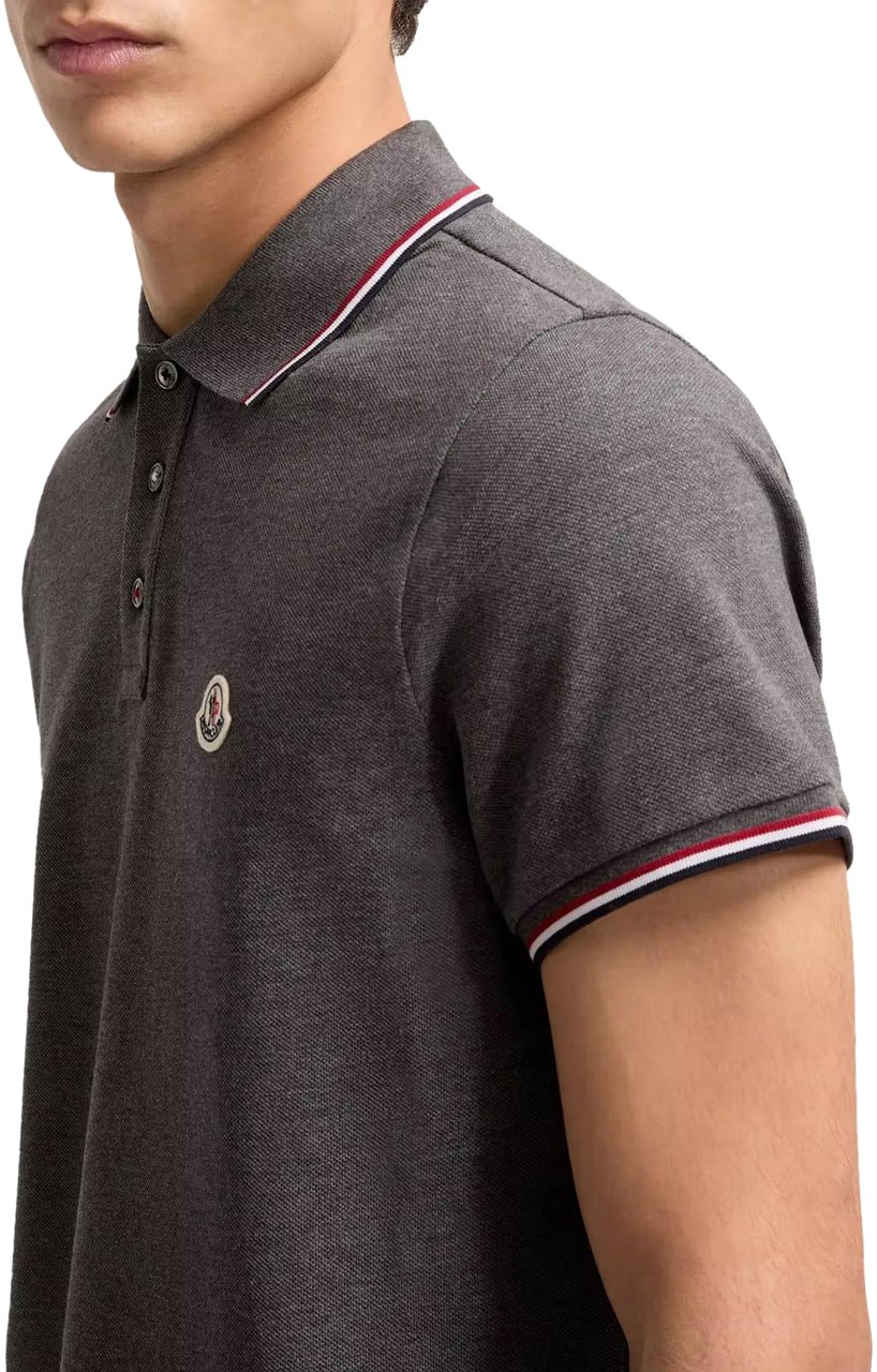 Moncler Heren Ss Polo Grijs
