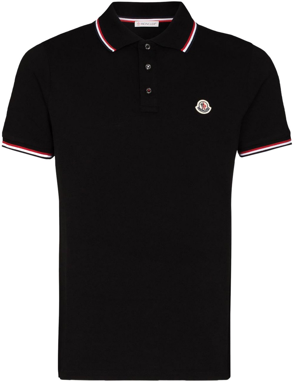 Moncler T-Shirts And Polos Black Zwart