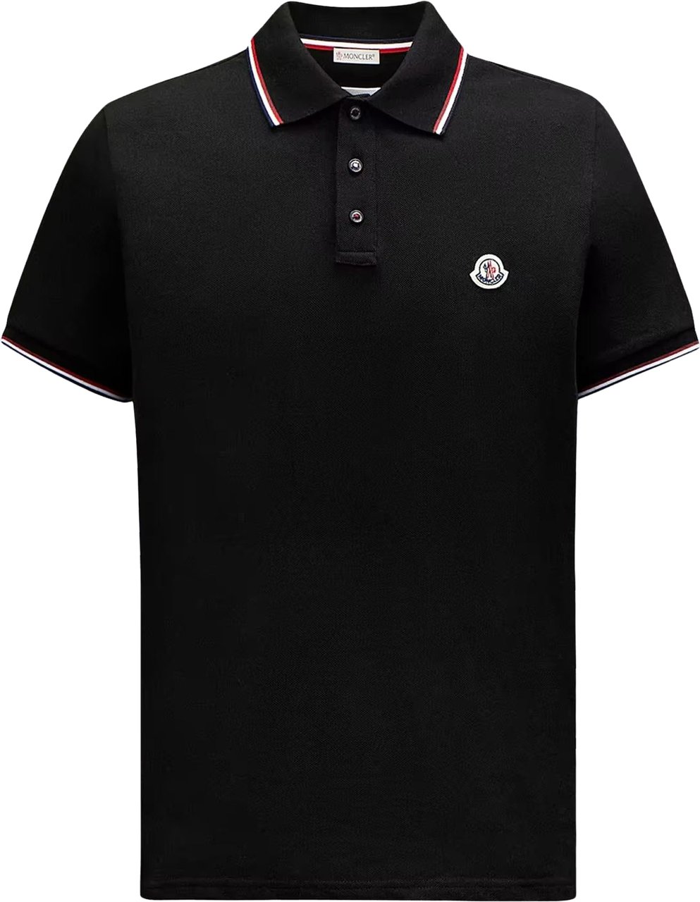 Moncler Heren Ss Polo Zwart