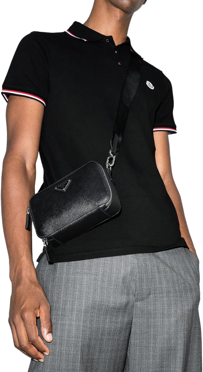 Moncler T-Shirts And Polos Black Zwart