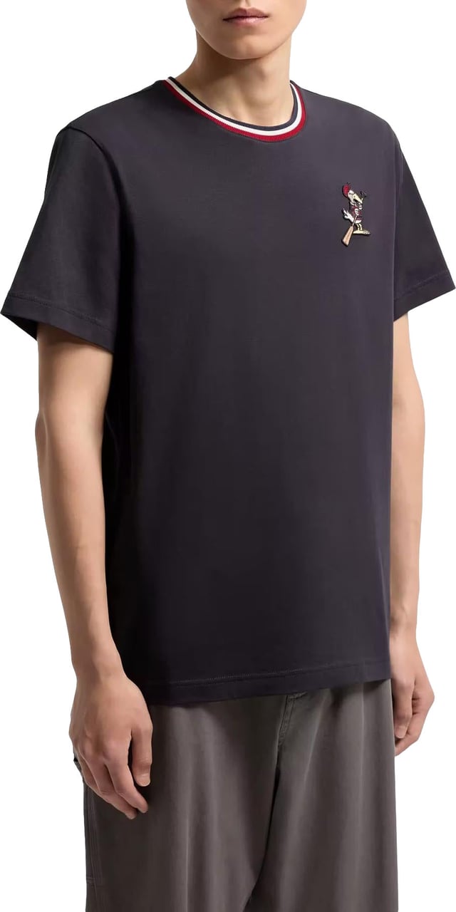 Moncler Heren Ss T-Shirt Blauw